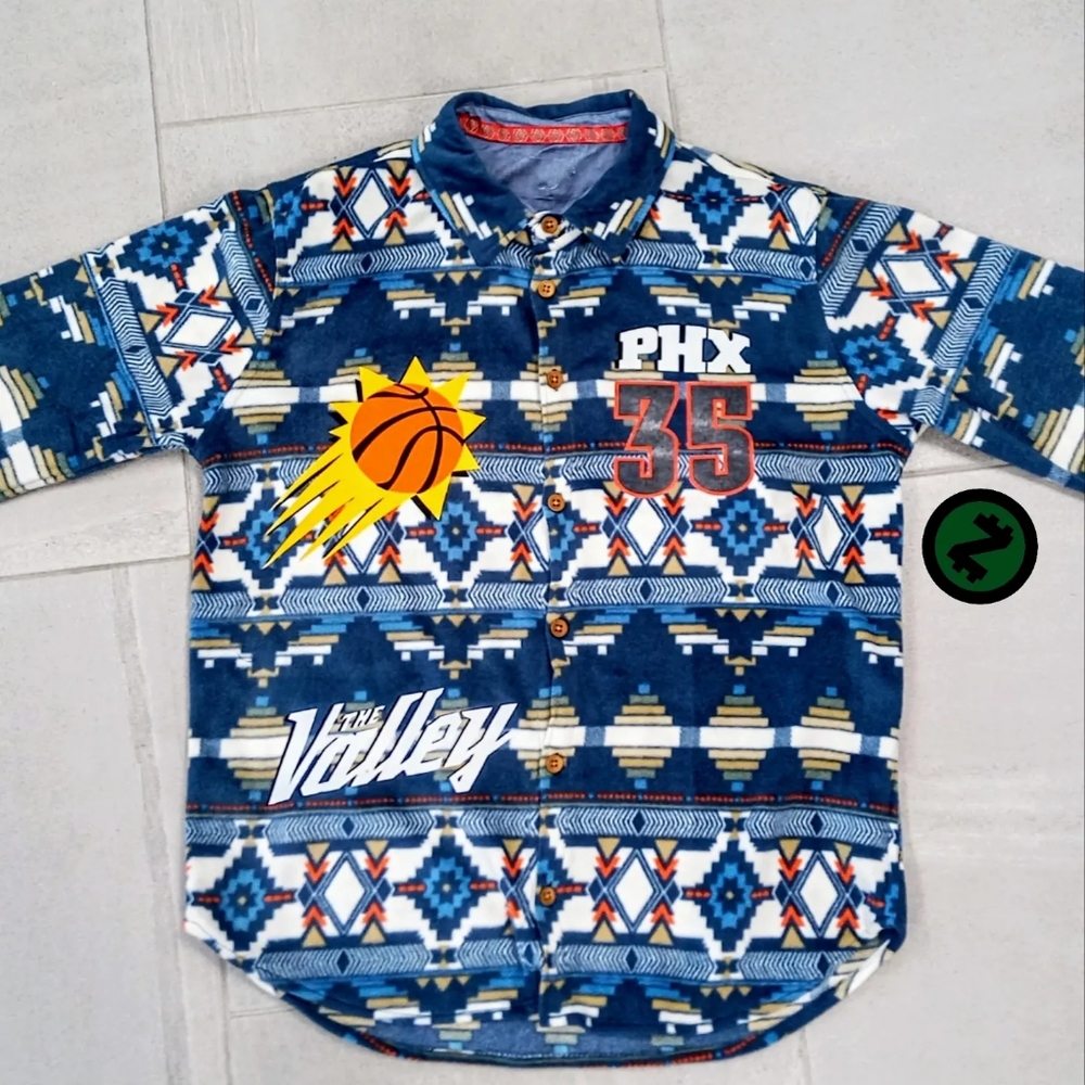 Upcycled Kevin Durant Phoenix Suns Long sleeve button up